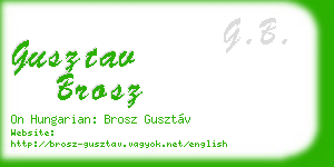 gusztav brosz business card